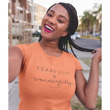 Load image into Gallery viewer, Fearfully and Wonderfully Made Coral T-Shirt
