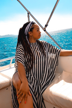 Load image into Gallery viewer, Keyonna Striped Colorblock Caftan Dress
