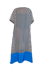 Load image into Gallery viewer, Keyonna Striped Colorblock Caftan Dress
