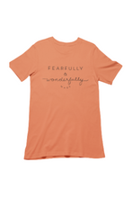 Load image into Gallery viewer, Fearfully and Wonderfully Made Coral T-Shirt
